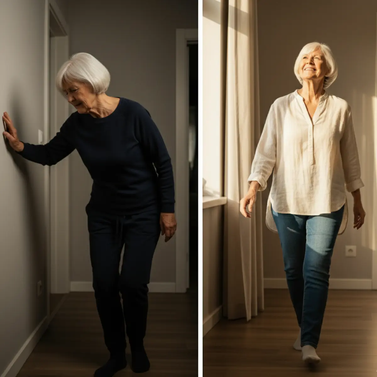 Person regaining confidence and independence